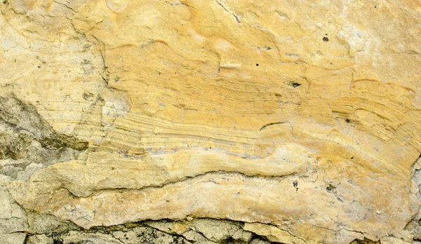 黄色的层状的砂岩. — 图库照片