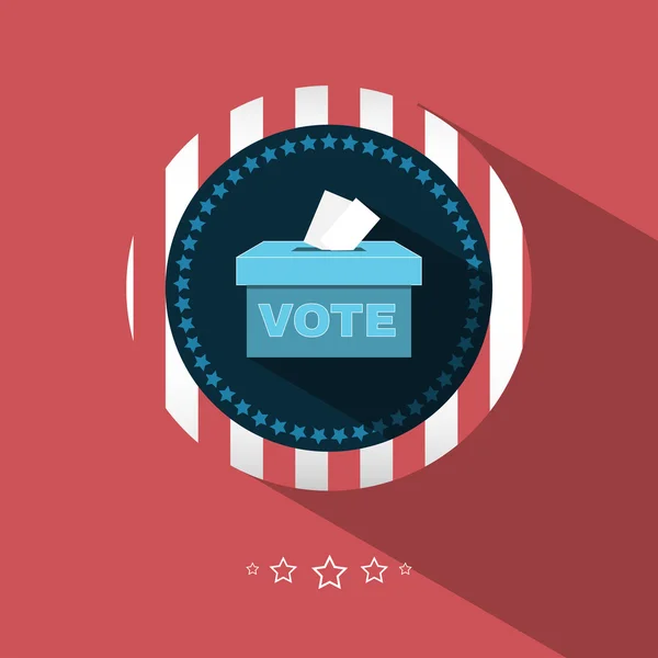 Vetor digital EUA eleição com caixa de voto — Vetor de Stock
