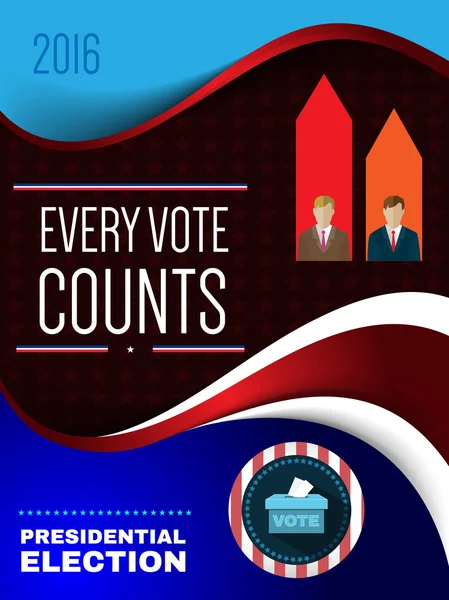 Цифрові векторні вибори в США з кандидатом — стоковий вектор