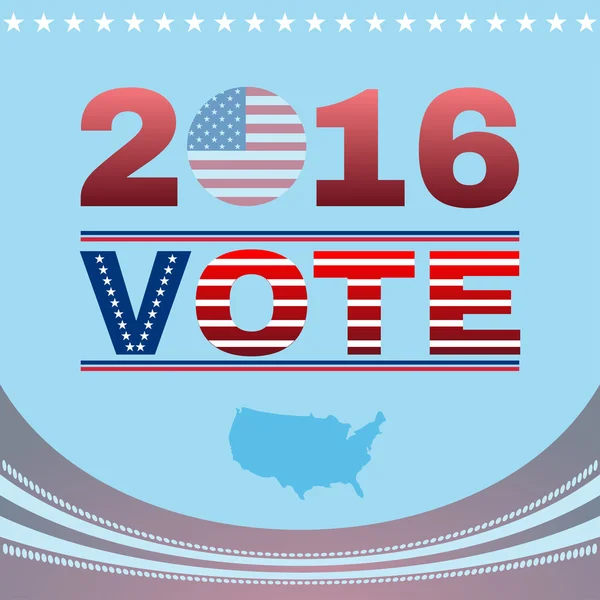 Digitální vektorová hlasovat volby v usa 2016 — Stockový vektor