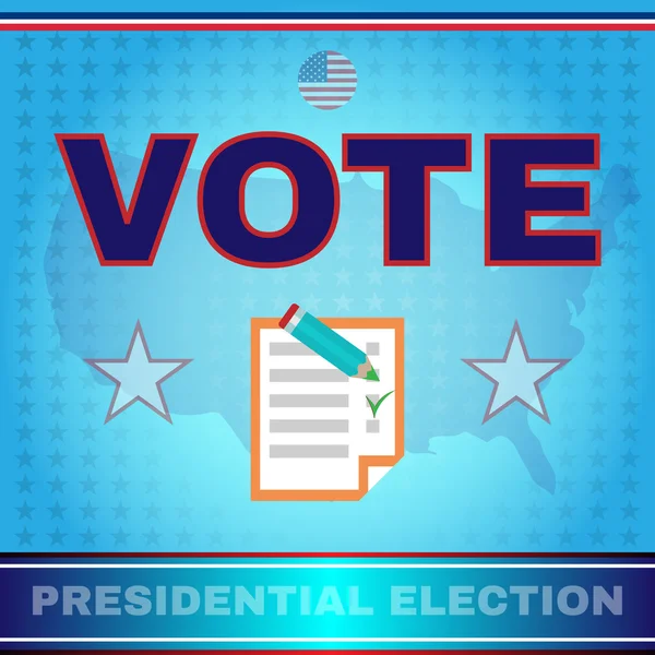 Digital vector EE.UU. elección con cada voto cuenta — Vector de stock