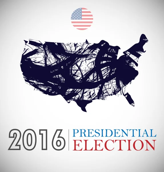 Ψηφιακή διάνυσμα προεδρικές εκλογές ΗΠΑ 2016 — Διανυσματικό Αρχείο