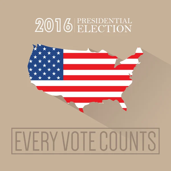 Vector digital EE.UU. elecciones presidenciales 2016 — Vector de stock