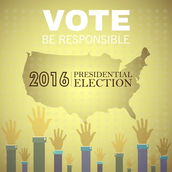 Vector digital EE.UU. elecciones presidenciales 2016 — Archivo Imágenes Vectoriales