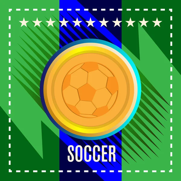 Digitaler Vektor, Fußball und Fußball — Stockvektor