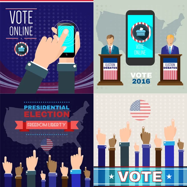 Digital vector usa presidential election — Stock Vector