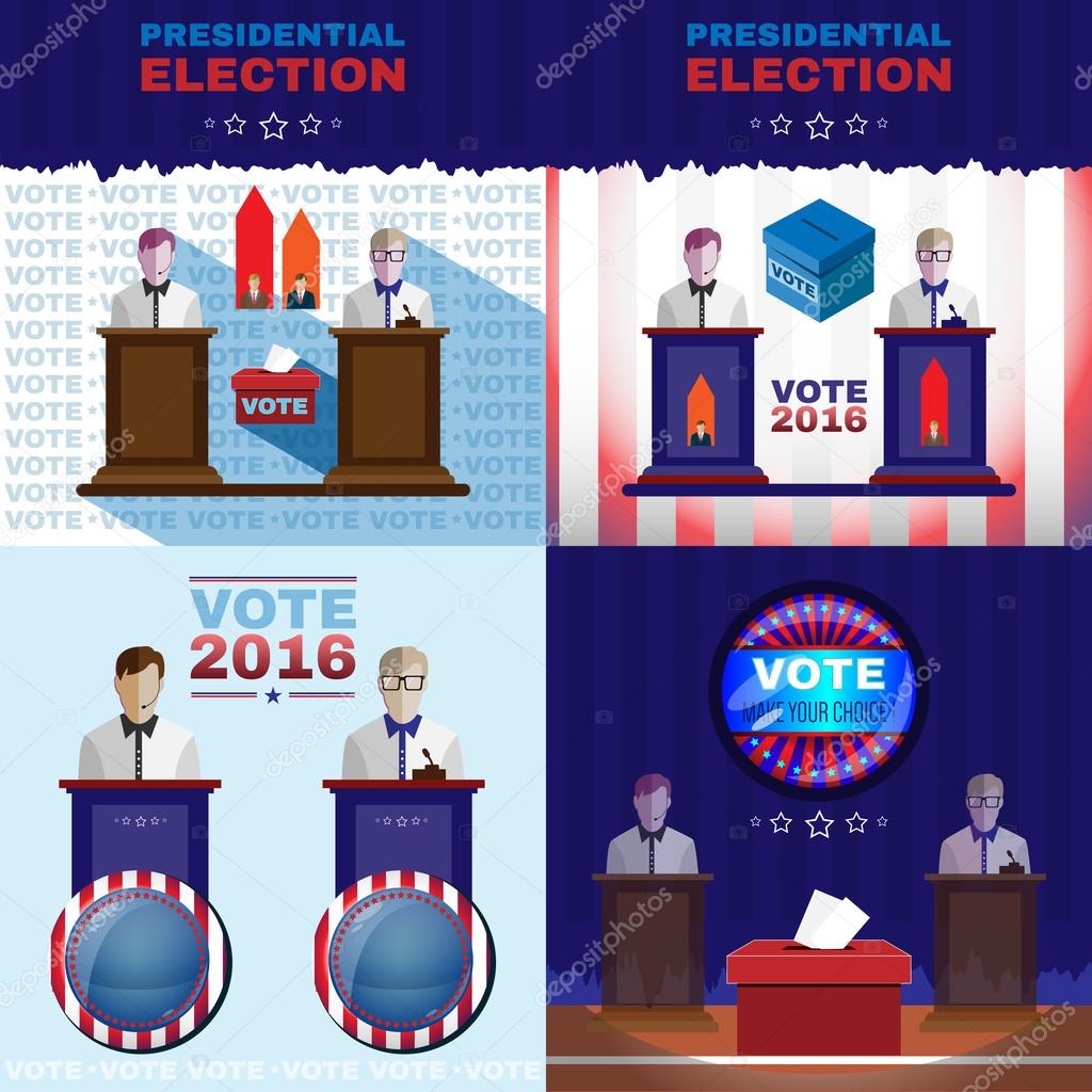 Digital vector usa presidential election