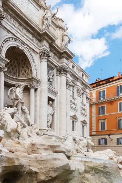 Fountain de trevi in center of Rome — Stock fotografie