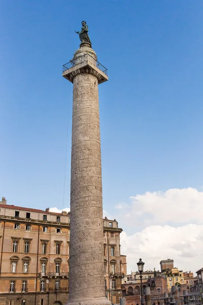 Tajan column and church in Rome — Stock fotografie