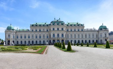 Upper belvedere Sarayı üzerinde fotoğraf arkadan görünüm