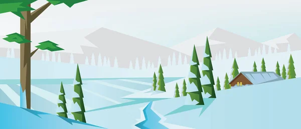 冬のデジタル ベクトル抽象的な背景 — ストックベクタ