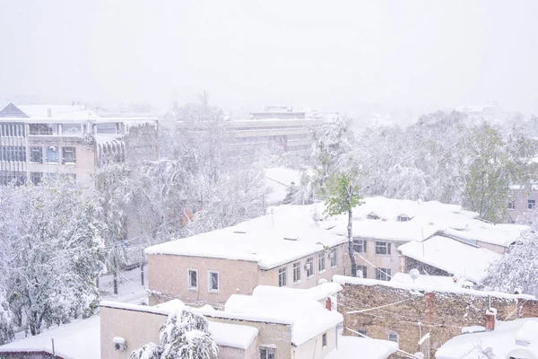 Erős havazás Moldovában — Stock Fotó