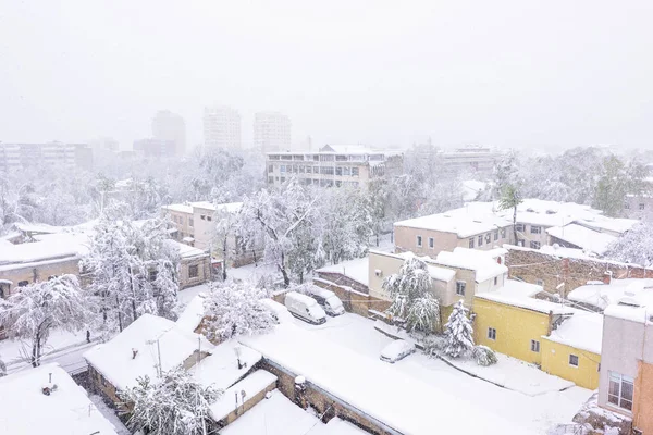 Heavy snow in Moldova — Stock Photo, Image