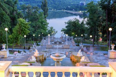 Güzel gün batımı manzarası Valea Morilor Park