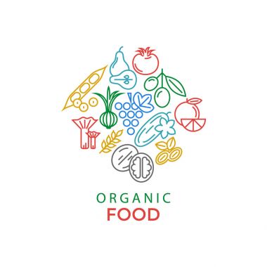 Dijital mavi sebze Icons set