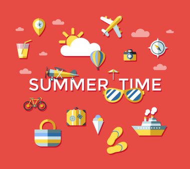 Dijital vektör kırmızı seyahat