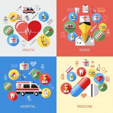 Dijital vektör mavi kırmızı Eczanesi