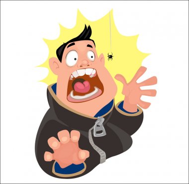 Dijital vektör komik karikatür adam