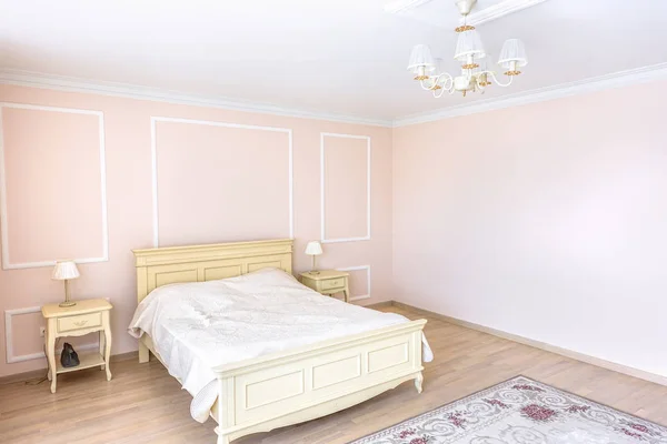White apartment interior design bedroom