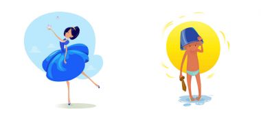 Dijital vektör komik komik karikatür fairytale