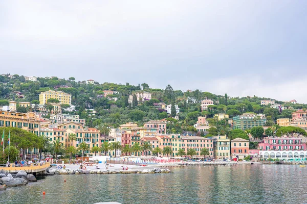 Santa Margherita Ligure güzel yağmurlu ve bulutlu gün