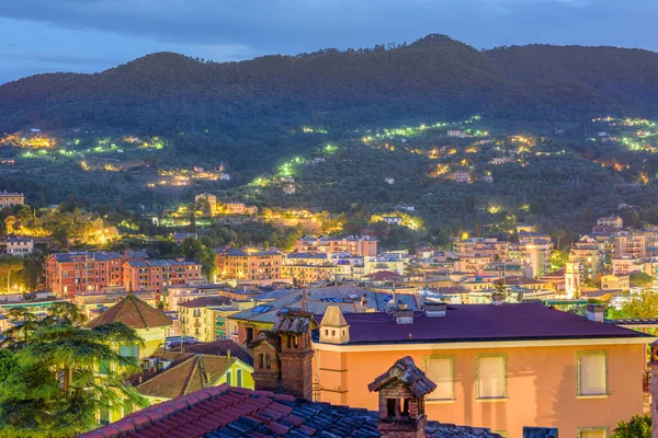 Vacker natt se till Santa Margherita Ligure city — Stockfoto