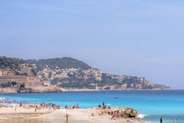 Güzel yaz görünümü mavi deniz güzel Cote dazur, Fransa