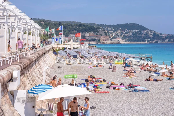 Nice Cote Dazur beach resort Fransa görünümüne güzel gün ışığı