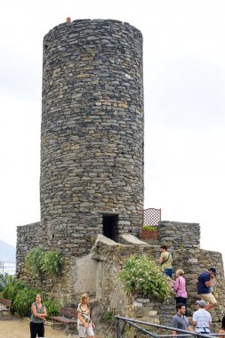 Vernazza eski taş Saat Kulesi