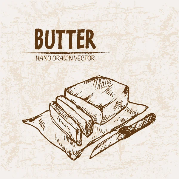 Vetor digital detalhado linha de manteiga de arte —  Vetores de Stock
