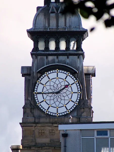 Close up of lord street town hall and clock — Stock Photo, Image