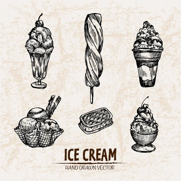 Vector digital línea detallada arte helado — Archivo Imágenes Vectoriales