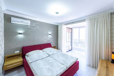 Beyaz daire iç tasarım modern tarzı
