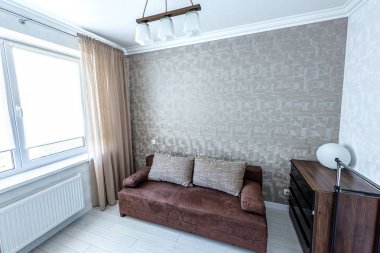 Beyaz daire iç tasarım modern tarzı