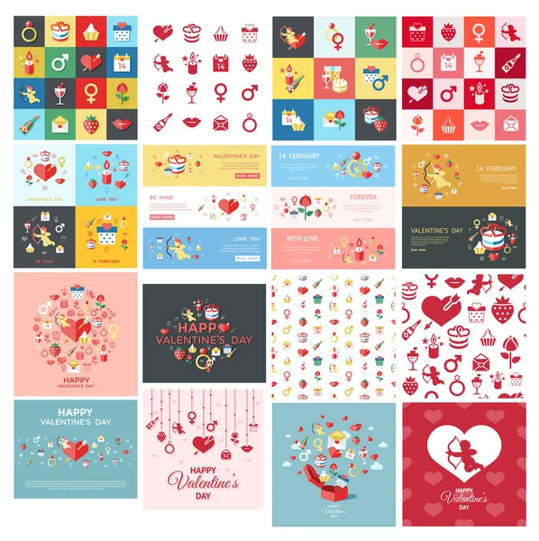 Digital vector february happy valentine day — Stock Vector