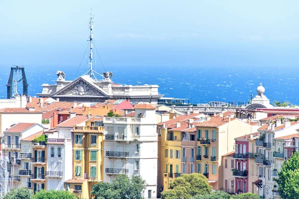 Daylight view to old town with oceanography museum, apartments a — Stock Photo, Image