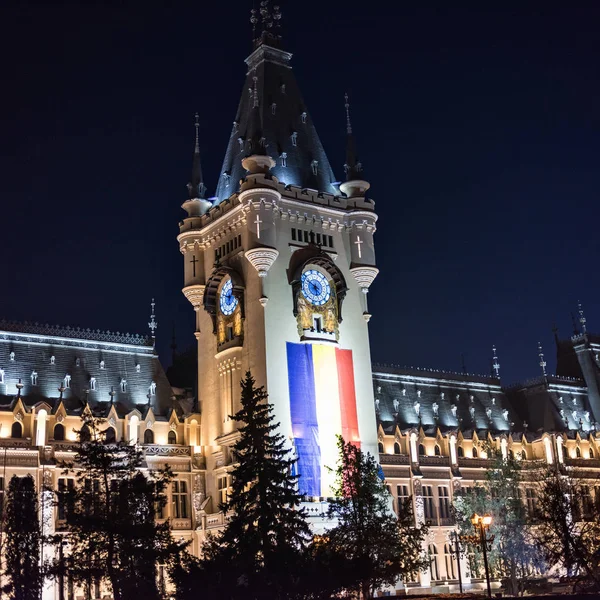 Palazzo della cultura in Iasi Romania in inverno — Foto Stock