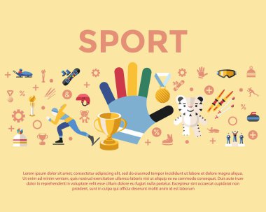 Dijital vektör kış oyunları nesneleri renk