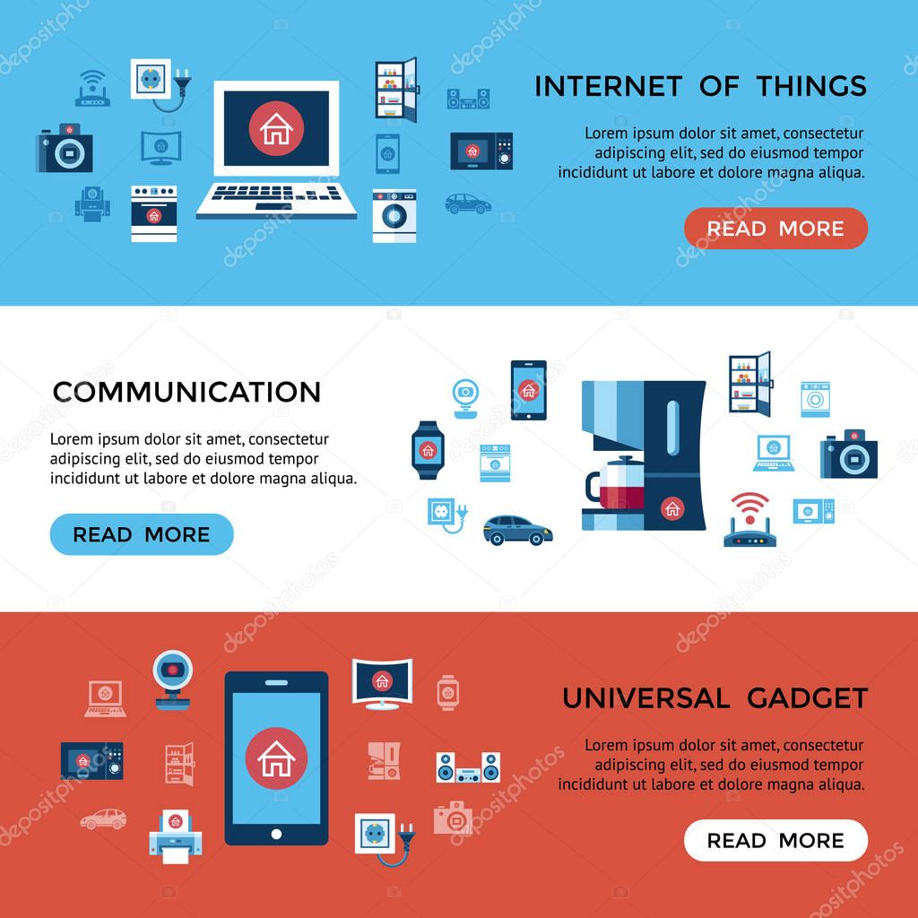 Digital vector red internet of things