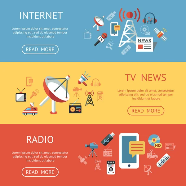 Цифровые средства массовой информации — стоковый вектор