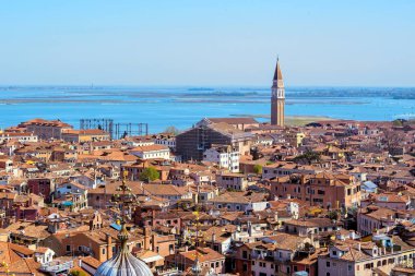 Panoramik hava cityscape görünümüne Venedik İtalya