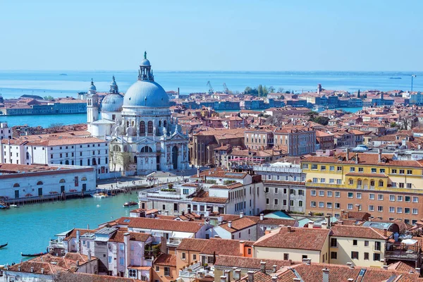 Panorama antenne bylandskab udsigt til Venedig i Italien - Stock-foto