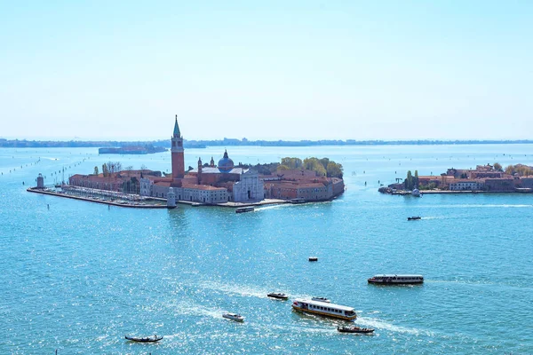 Panoramic aerial cityscape view to Venice in Italy — Stock Photo, Image