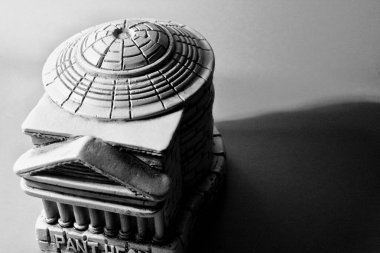 Yunan panteon minyatür kil oyuncak yakın çekim