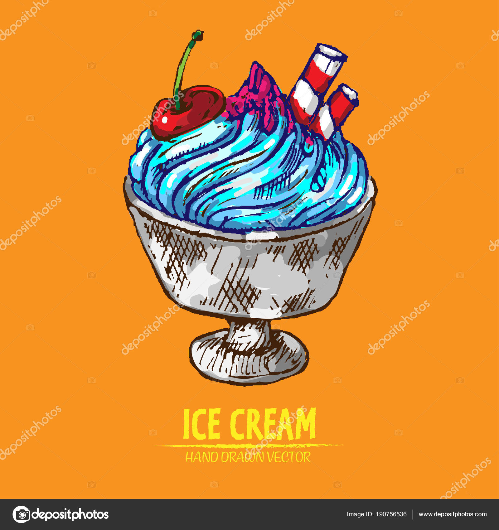 Download Ice Cream, Bowl, Sundae. Royalty-Free Vector Graphic