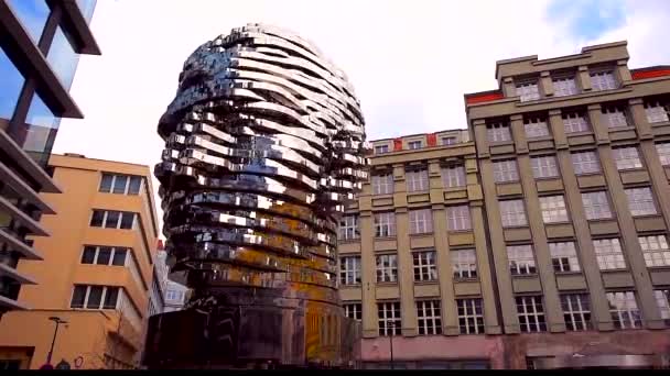 Prague République Tchèque Mars 2018 Sculpture Cinétique Mouvement Franz Kafka — Video