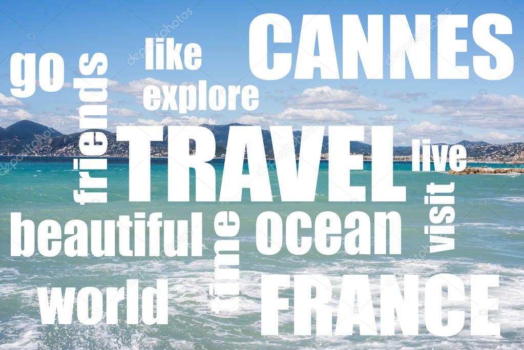 Cannes travel print flyer and banner