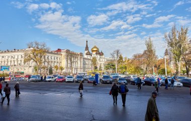 Odessa 'daki ortodoks kilisesinin fotoğrafı.