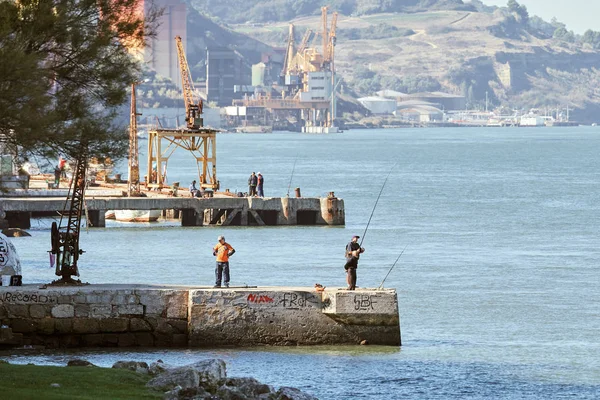 Lizbon Portekiz 'de birçok balıkçının vurulması — Stok fotoğraf