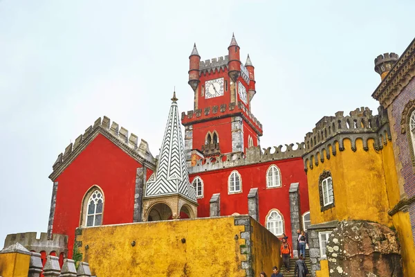 Shot of Pena Palace located in Sintra in Portugal — 스톡 사진